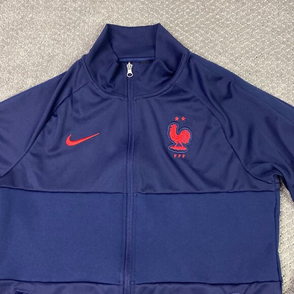 Nike France National Team Football Track Jacket Men's Medium Blue Training Zip - Picture 3 of 10